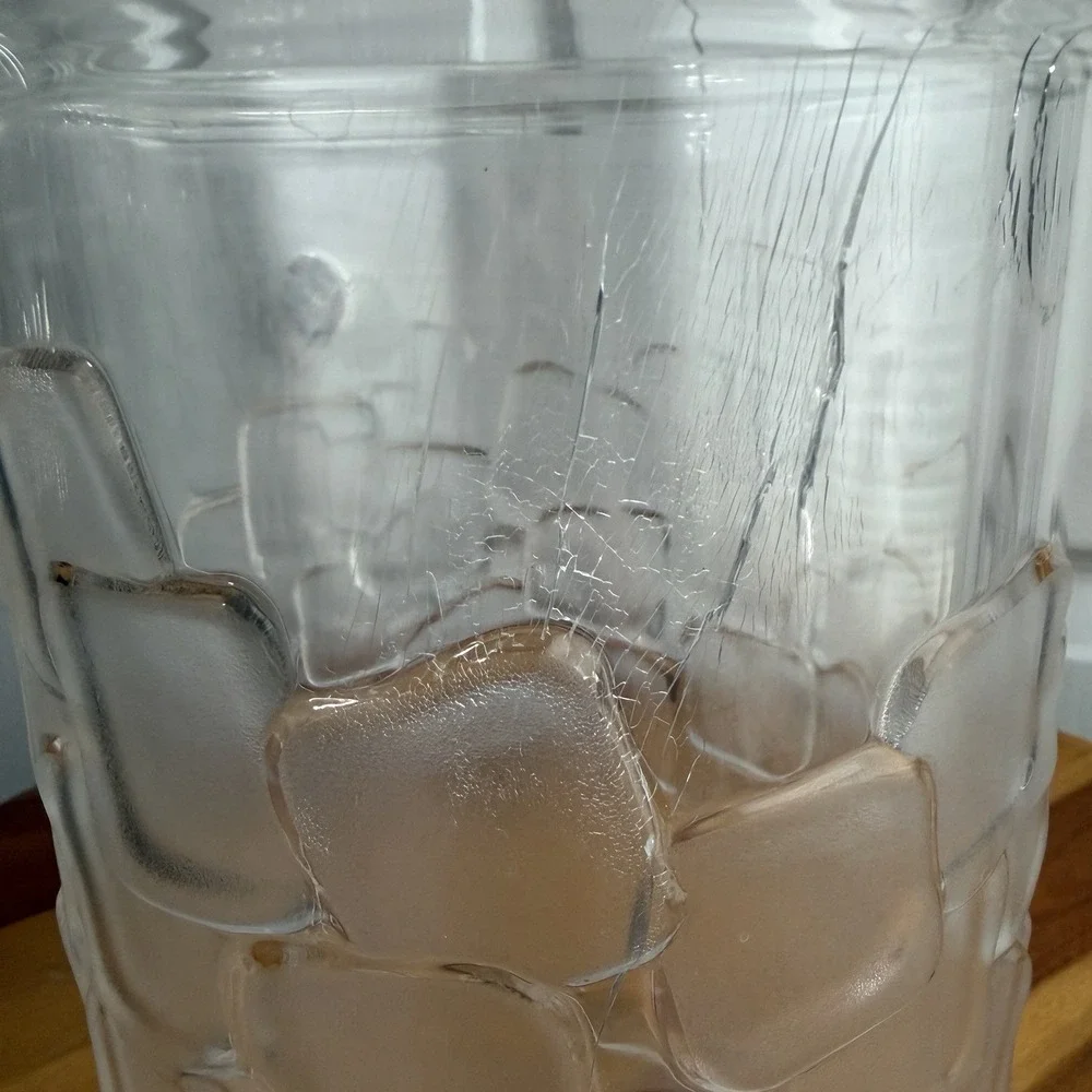 Bruno Evrard Clear Plastic Ice Cube Textured Champagne Cooler‎ Bucket Vintage